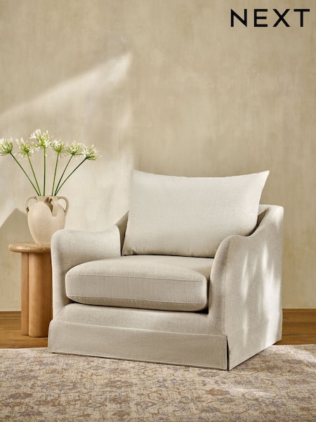 Tweedy Plain Light Natural Madeline Accent Chair (F03017) | £525
