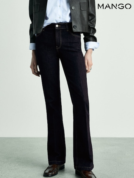 Mango Dark Blue Flare Jolene Jeans (F03158) | £46