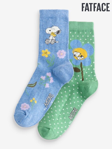 FatFace Multi Colour 2 Pairs of Snoopy Socks (F03239) | £12
