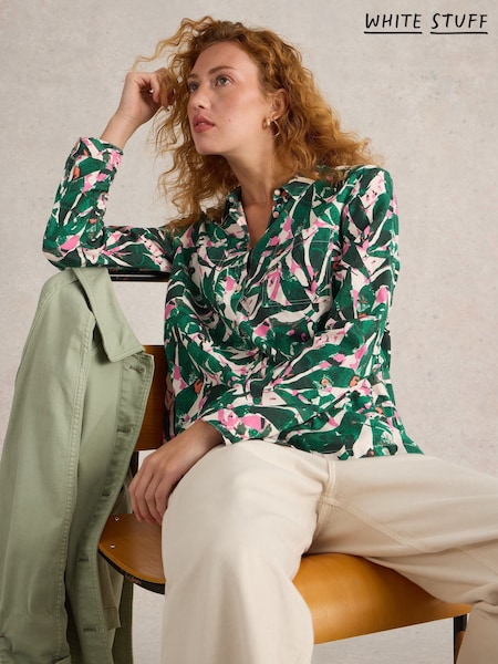 White Stuff Green Sophie 100% Organic Cotton Shirt (F03332) | £49