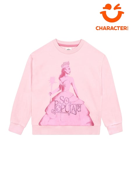 Character Pink Wicked Glinda Glitter 100% Cotton Sweatshirt (F03447) | £17