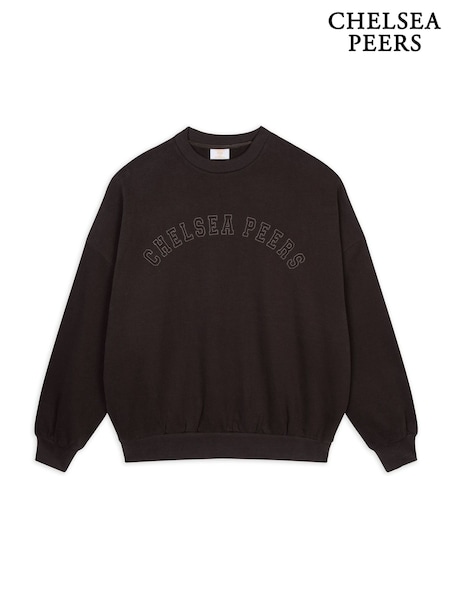 Chelsea Peers Brown Cotton Embroidered Logo Sweatshirt (F03544) | £50