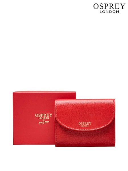 OSPREY LONDON Red The Tilly Leather Matinee Purse (F03561) | £35
