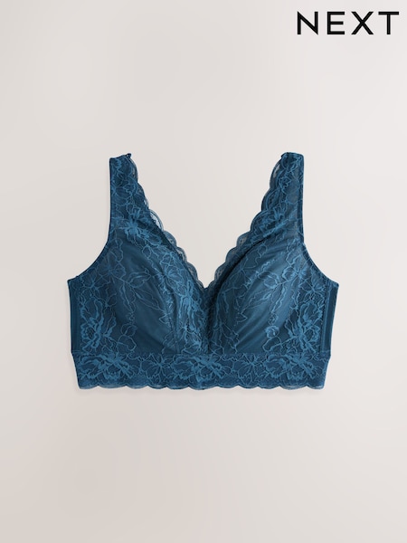 Blue Total Support Lace Non Wire Bra (F03599) | £26