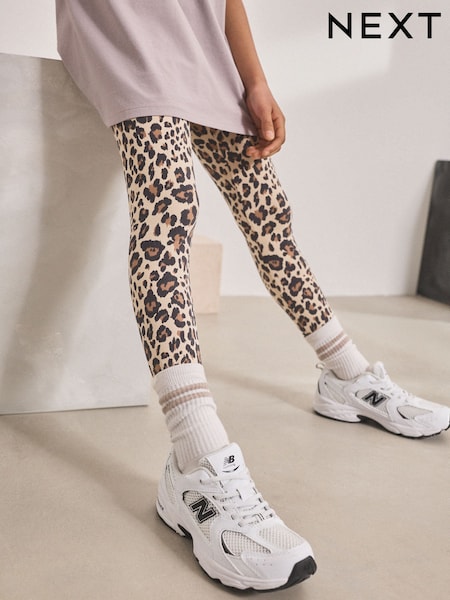 Natural Animal Print Leggings (3-16yrs) (F03735) | £5 - £10