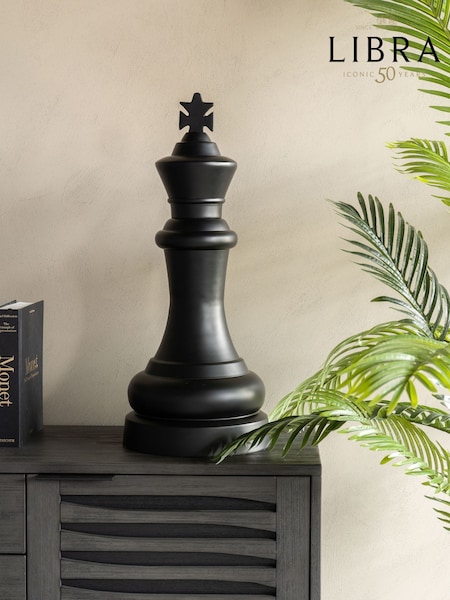 Libra Interiors Black Decorative King Finish Ornament (F03896) | £375