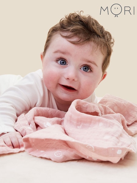 MORI White Cotton Large Muslin Square (F03909) | £15.50