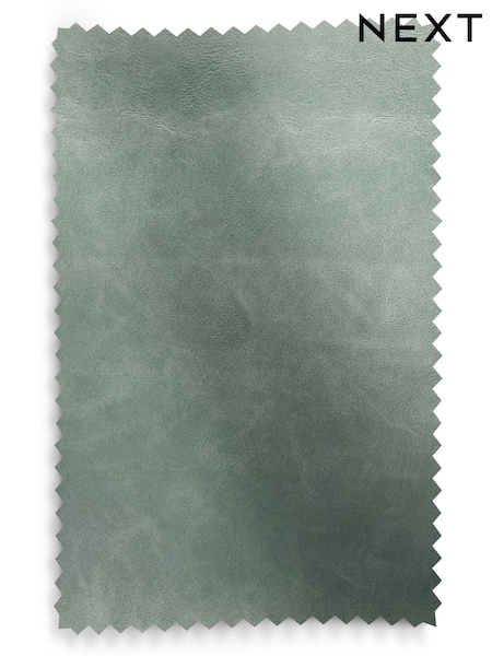 Green Distressed Faux Leather Upholstery Swatch (F03972) | £0