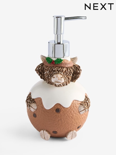 Brown Hamish Christmas Pudding Soap Dispenser (F04069) | £14