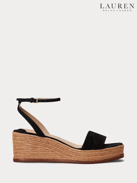 Leona Suede Platform Heeled Espadrilles (F04210) | £159