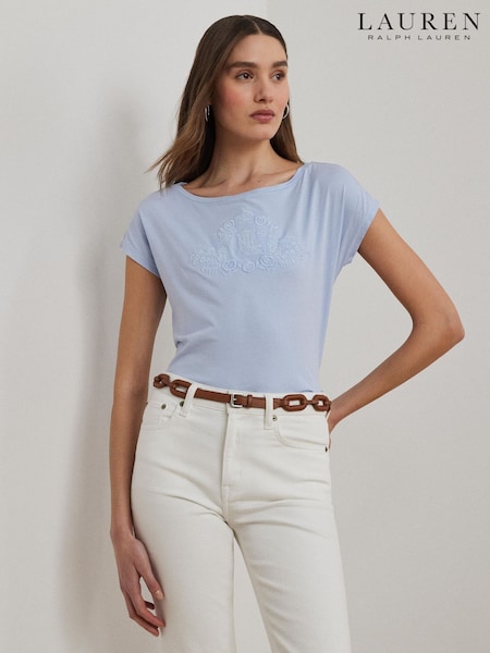 Lauren Ralph Lauren Grieta Graphic Logo T-Shirt (F04220) | £129