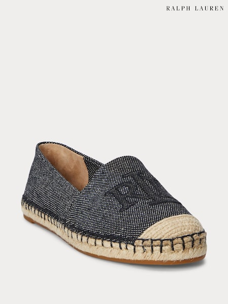 Lauren Ralph Lauren Cameryn Cross-Dyed Canvas Espadrille Shoes (F04229) | £119