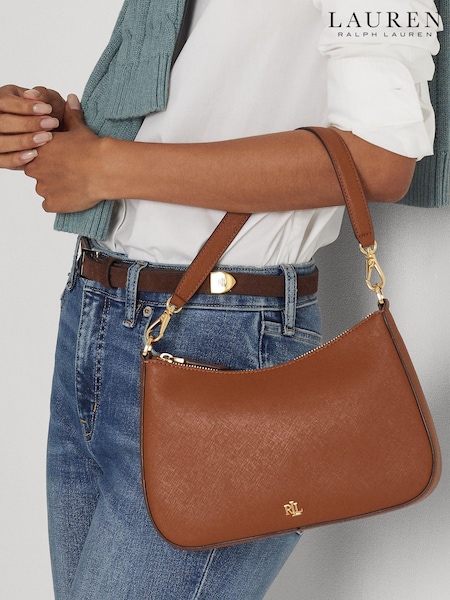 Lauren Ralph Lauren Danni Pebbled Leather Shoulder Bag (F04235) | £229