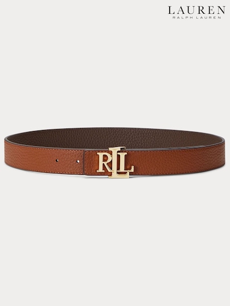 Lauren Ralph Lauren Logo Reversible Pebbled Leather Belt (F04269) | £99
