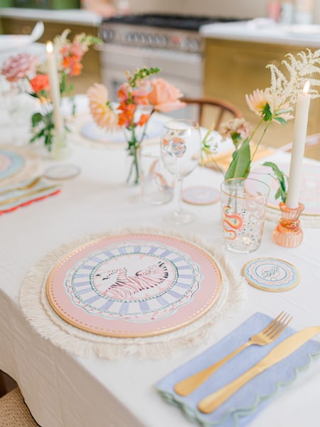 Yvonne Ellen Set of 4 Multi Corkback Round Placemats (F04505) | £20