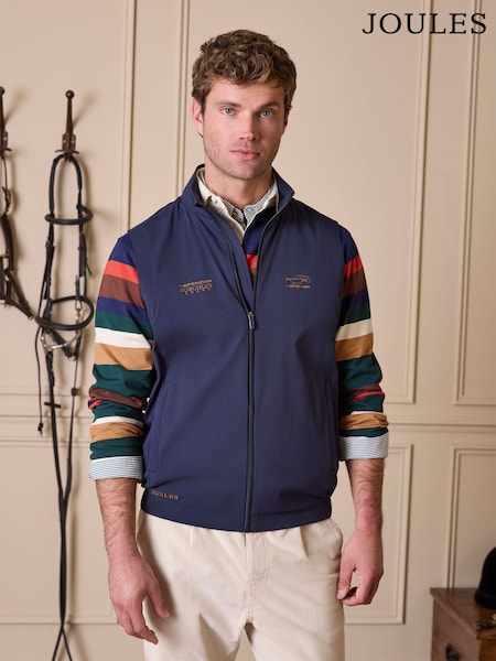 Joules Official Burghley Navy Gilet (F04670) | £60