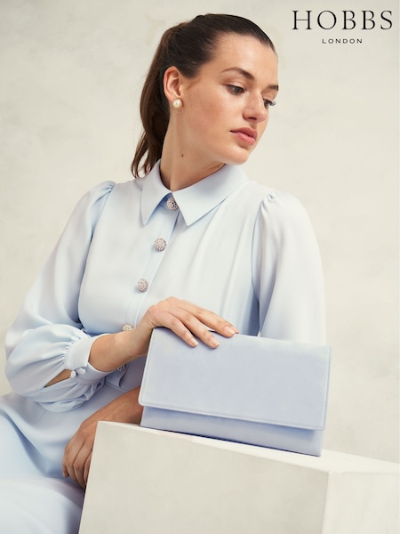 Hobbs Blue Renata Clutch Bag (F04721) | £99