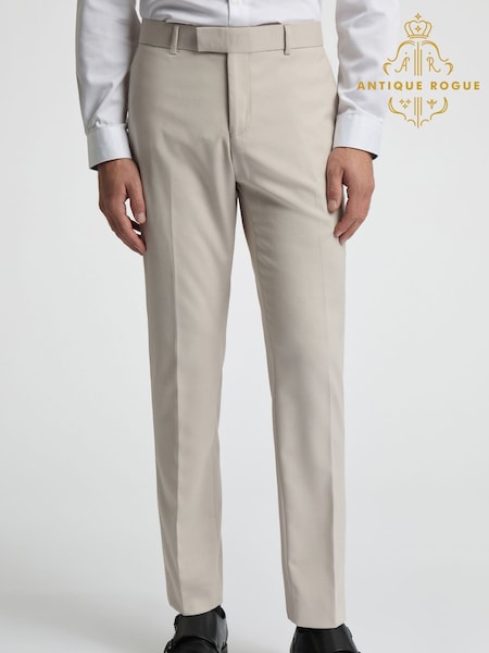 Antique Rogue Natural Branton Ecru Texture Trousers (F04831) | £74