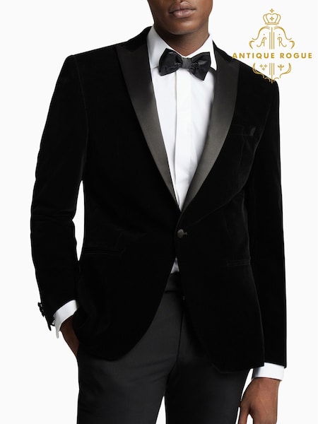 Antique Rogue Black Velvet Jacket (F04842) | £145