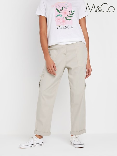 M&Co Natural Cargo Trousers (F05004) | £39