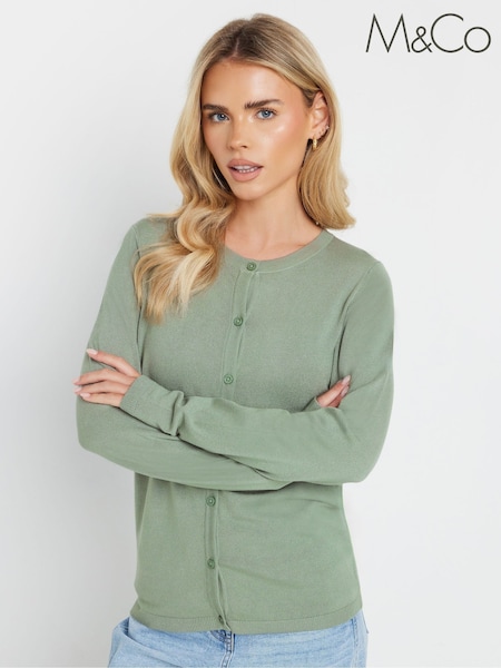 M&Co Green Button Up Cardigan (F05047) | £28
