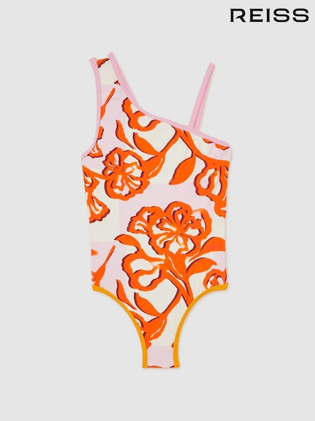 Reiss Pink Print Goldie Swimsuit (F05150) | £40