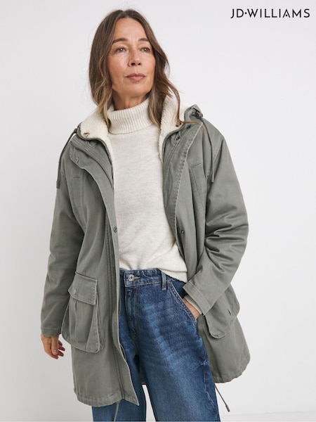 JD Williams Green 2 In 1 Parka Coat (F05239) | £95