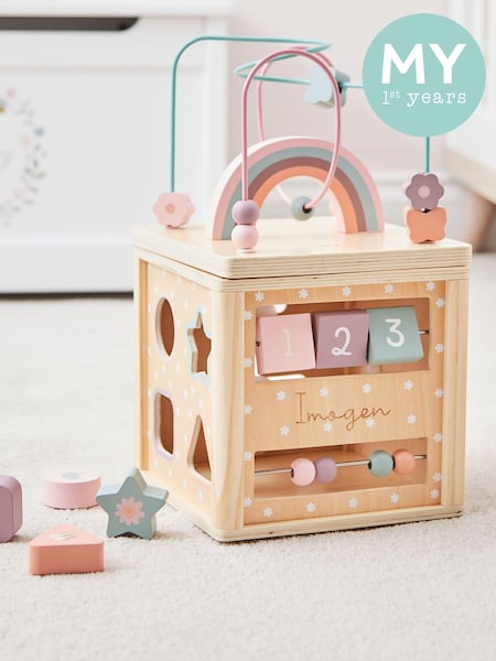 Personalised Wooden Activity Cube by My 1st Years (F05293) | £55