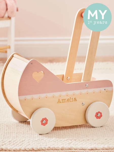 Personalised Wooden Dolls Pram by My 1st Years (F05297) | £78