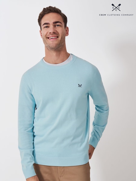 Crew Clothing Blue Crew Neck Sweatshirt (F05423) | £55