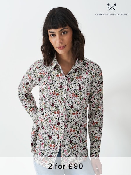 Crew Clothing Pink Lulworth 100% Cotton Shirt (F05455) | £59