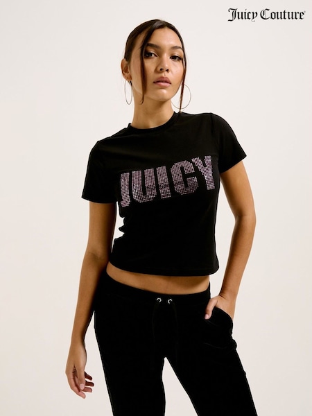 Black Impact Juicy Logo Short Sleeve Top (F05485) | £40