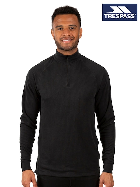 Trespass Wise360 Quarter Zip Base Layer Black Top (F05514) | £26