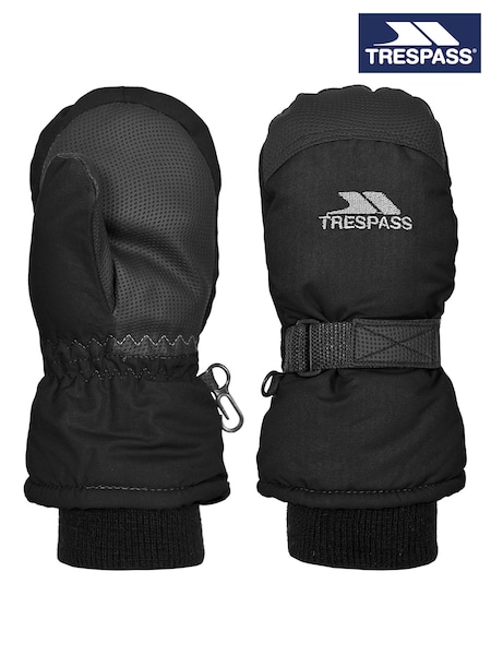 Trespass Kids Cowa II Black Mittens (F05537) | £18