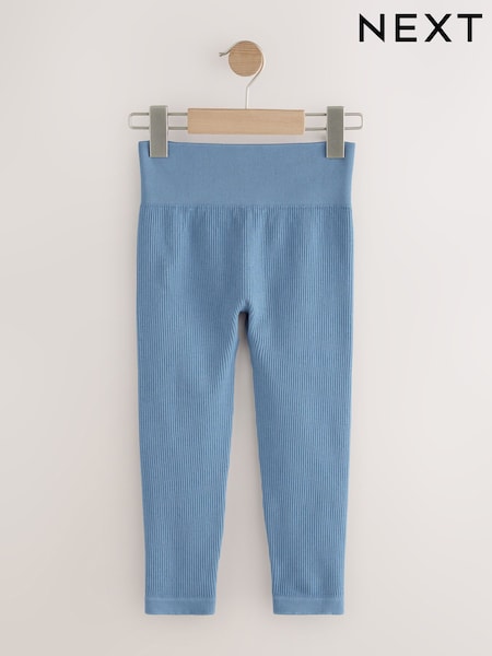 Blue Seamless Ribbed High Waist Leggings (3-16yrs) (F05640) | £14 - £19