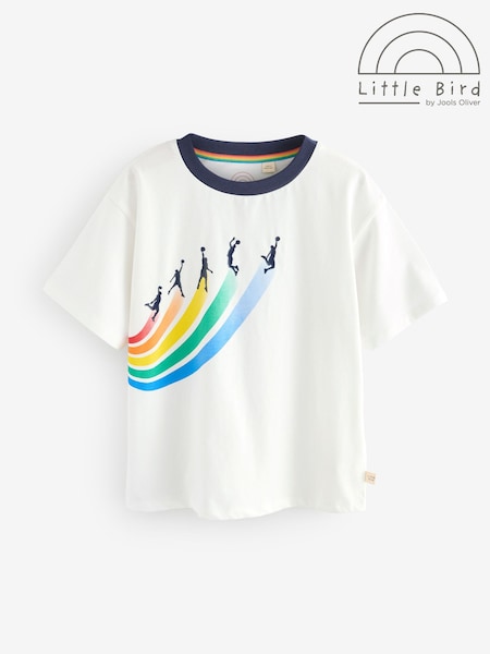Little Bird by Jools Oliver Red Rainbow Raglan Short Sleeve T-Shirt (F05648) | £12 - £16