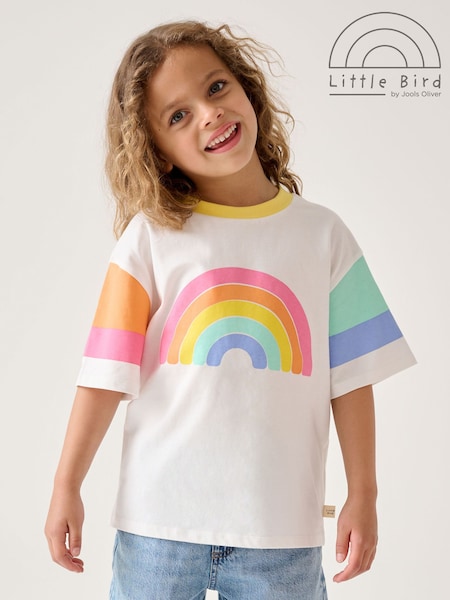 Little Bird by Jools Oliver White Oversized Short Sleeve T-Shirt (F05684) | £12 - £16