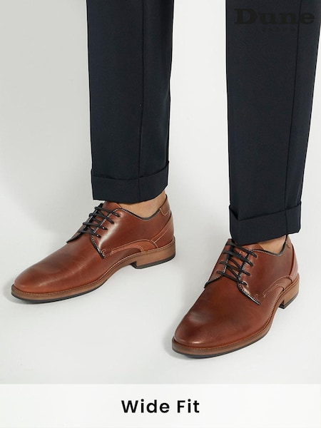 Dune London Brown Bridon Piped Gibson Casual Shoes (F05860) | £119