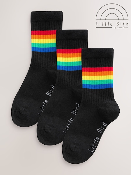 Little Bird by Jools Oliver Bright Rainbow Stripe Tube Socks 3 Pack (F05874) | £6 - £8