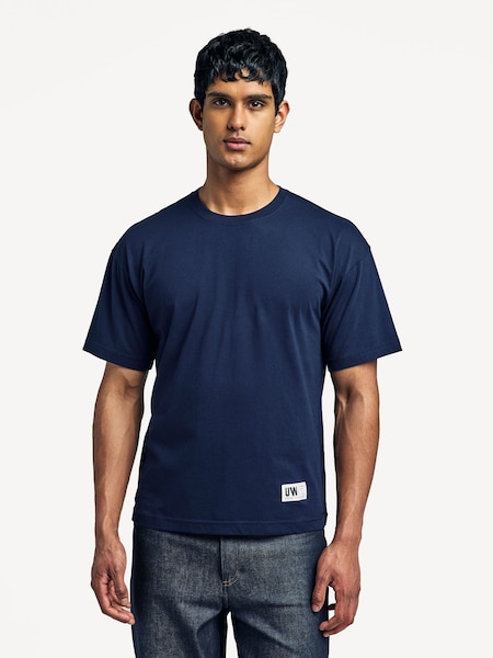 Universal Works Blue Loose T-Shirt Single Jersey (F05962) | £55
