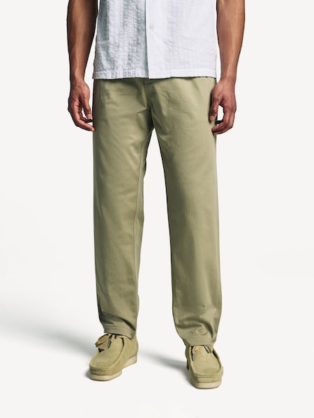 Universal Works Brown Military Chino Twill Straight Leg Trousers (F05967) | £150