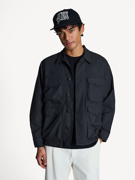 Universal Works Black Parachute Field Jacket Poly Tech Jacket (F05970) | £215