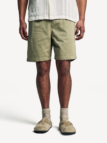 Universal Works Brown Beach Twill Shorts (F05980) | £100