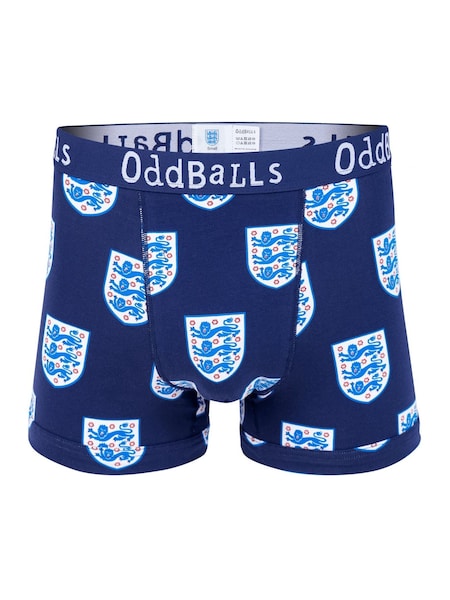 OddBalls Blue Mens England FA Boxer Shorts (F06140) | £13