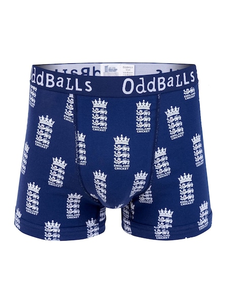 OddBalls Blue Mens England Cricket Boxer Shorts (F06141) | £13