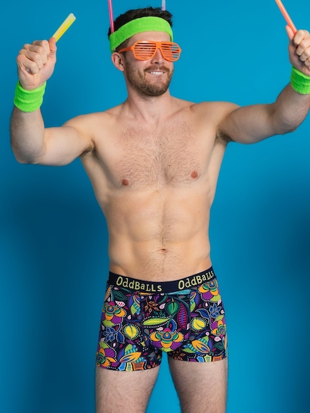 OddBalls Blue Mens Magic Garden Boxer Shorts (F06143) | £12