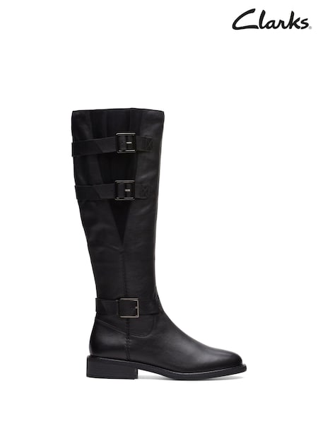 Clarks Black Leather Cologne Up Boots (F06176) | £160