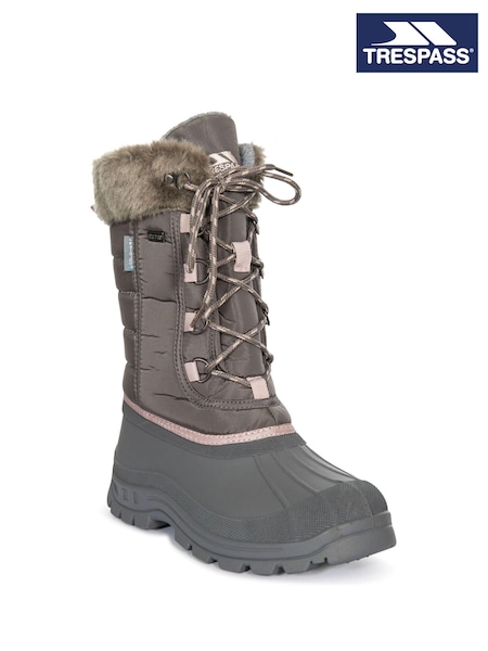 Trespass Female Grey Stavra II Snow Boots (F06214) | £30