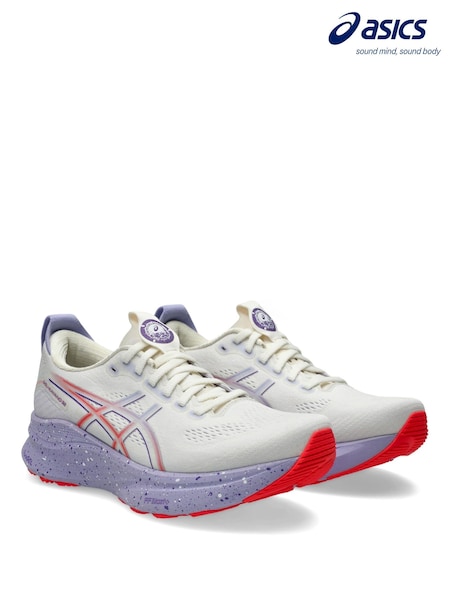 ASICS Womens White/Purple Gel Kayano 32 Running Trainers (F06332) | £180