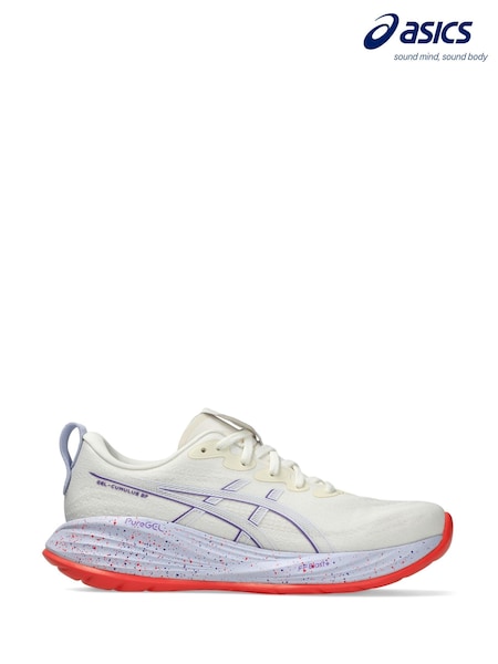 ASICS Womens Gel Cumulus 27 Runining White/Pink Trainers (F06346) | £140